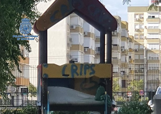 Pintada de la banda de los "Crips"