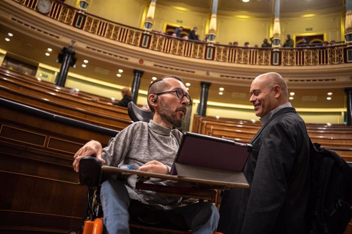 El portavoz de Unidas Podemos en el Congreso, Pablo Echenique