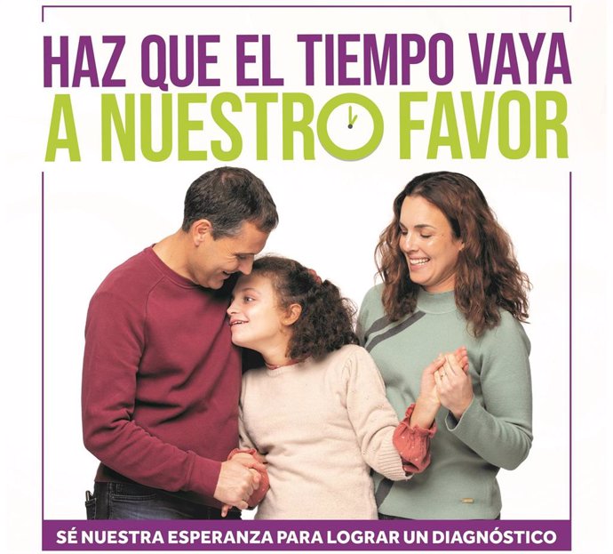 Campaña de la Federación Española de Enfermedades Raras (FEDER) con motivo del Día Mundial de las Enfermedades Raras, que se celebra cada 28 de febrero, bajo el lema 'Haz que el tiempo vaya a nuestro favor'.