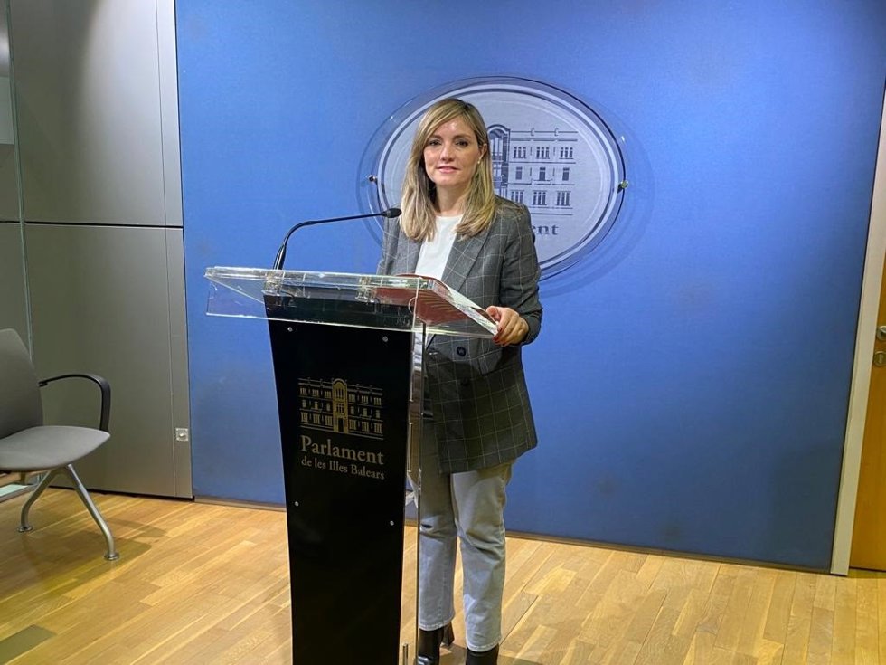 La portavoz nacional de Ciudadanos (CS) y presidenta de CS Baleares, Patricia Guasp, en rueda de prensa.