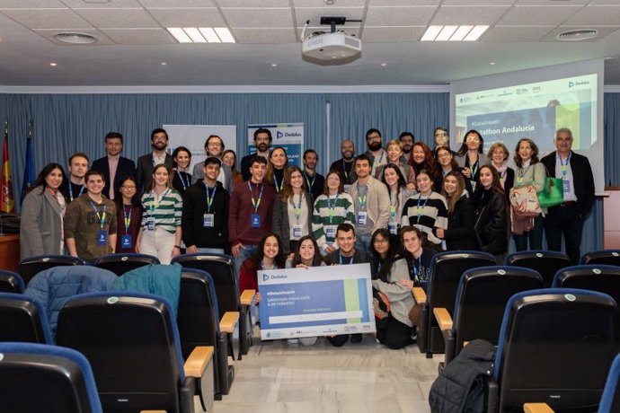 Estudiantes de la US que han participado en el Datathon de Salud Digital de Andalucía, con el primer premio logrado en la presente edición.