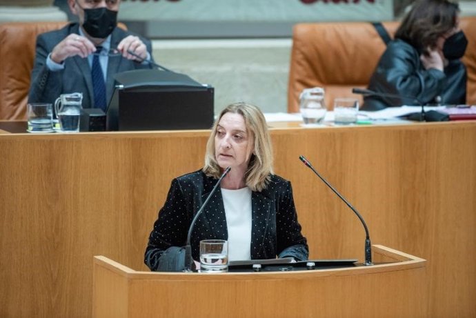 La consejera de Salud, María Somalo, en una intevención parlamentaria