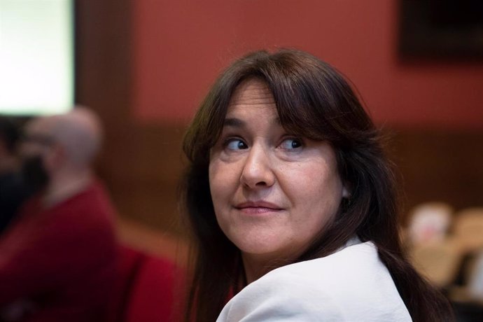 La presidenta de Junts, Laura Borrs, durante un juicio para declarar por presuntamente fraccionar contratos en la Institució de les Lletres Catalanes (ILC) en el TSJC, a 10 de febrero de 2023, en Barcelona, Catalunya (España).