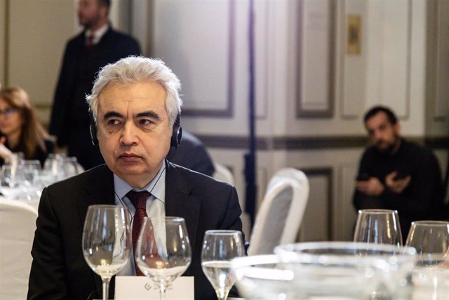 El director ejecutivo de la Agencia Internacional de la Energía (AIE), Fatih Birol, en el acto de presentación del informe de la Agencia Internacional de la Energía 'World Energy Outlook 2022', en el hotel The Westin Palace, a 25 de enero de 2023, en Madr