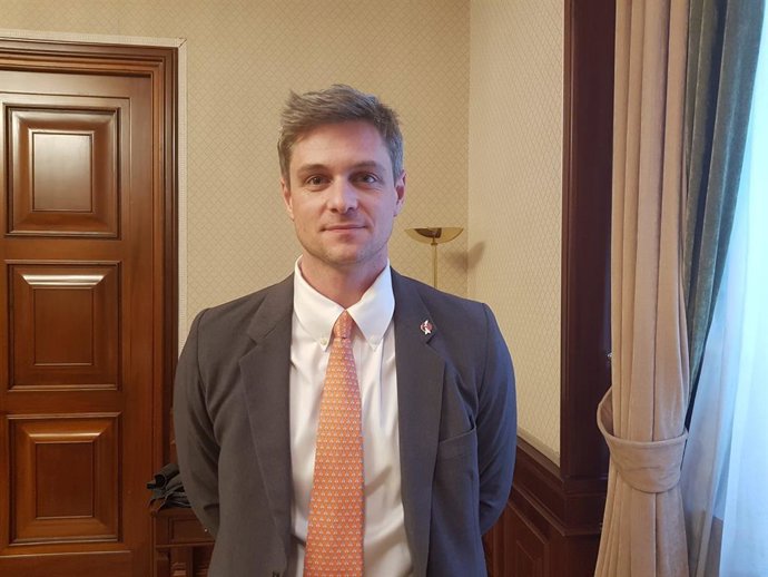 El director ejecutivo interino de la Campaña Internacional para Abolir las Armas Nucleares (ICAN), Daniel Hgsta, en Madrid