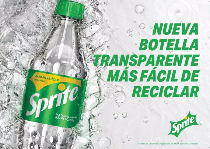 Nuevas botellas PET de Sprite transparentes