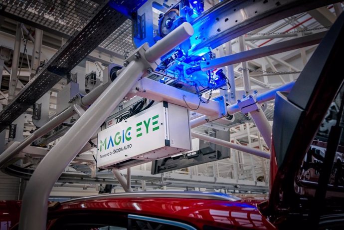 Archivo - Imagen del sistema de IA que utiliza Skoda en su planta de Mlada Boleslav y denominada Magic Eye