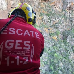 Archivo - Rescatador del helicóptero del GES