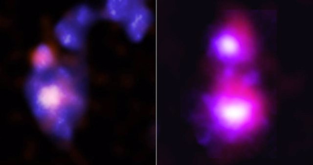Primeras pruebas de la existencia de agujeros negros gigantes en galaxias enanas en curso de colisión