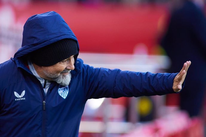 Jorge Sampaoli, entrenador del Sevilla, en el Sánchez Pizjuán.