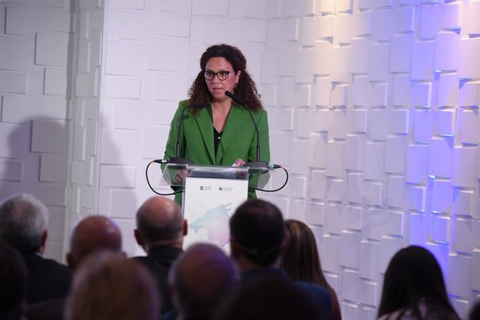 La presidenta del Consell de Mallorca, Catalina Cladera, en un acto en Madrid.