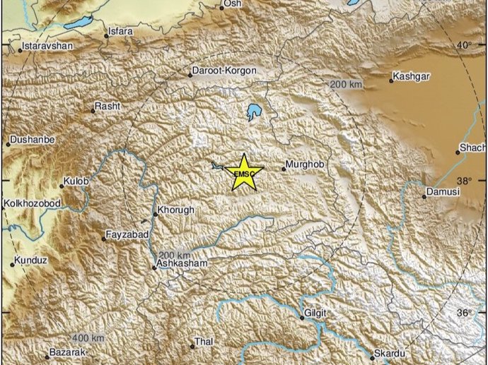 Terremoto de 6,8 en la escala de Ritcher en Tayikistán