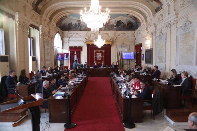 Pleno del Ayuntamiento de Málaga en una imagen de archivo 