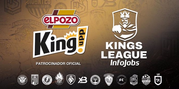 Cartel de la Kings League con el patrocinio de ElPozo King