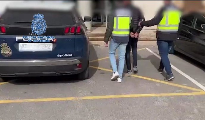 Momento de la detención en Madrid del líder del 'cártel de Bagdad'.