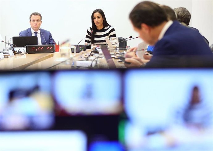 Archivo - El concejal de Cs Santiago Saura y la vicealcaldesa de Madrid, Begoña Villacís. Archivo.