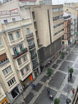 Nevada en Valladolid el día 23 de febrero de 2023.