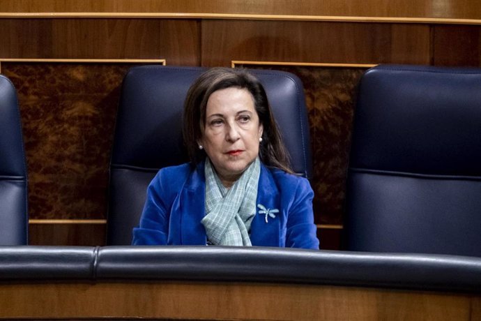 Archivo - La ministra de Defensa, Margarita Robles, durante una sesión plenaria