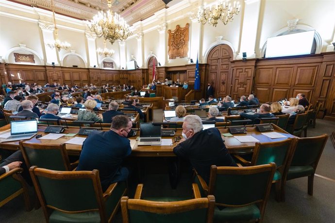 Archivo - La Saeima, el Parlamento de Letonia.