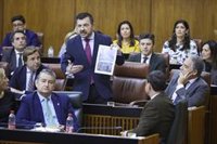 Moreno critica el "veto" del PSOE-A a debatir en el Parlamento sobre la ley del sólo sí es sí: "¿A qué le tienen miedo?"