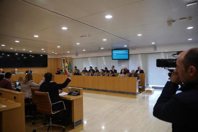 Pleno ordinario celebrado en la Diputación.