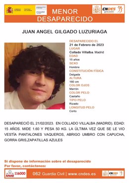Buscan a un menor de 15 años desaparecido en Collado Villalba