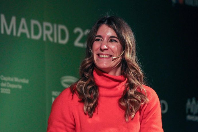 Archivo - La concejala delegada de Deporte del Ayuntamiento de Madrid, Sofía Miranda, durante la presentación del Mitin del World Indoor Tour Gold 2022.