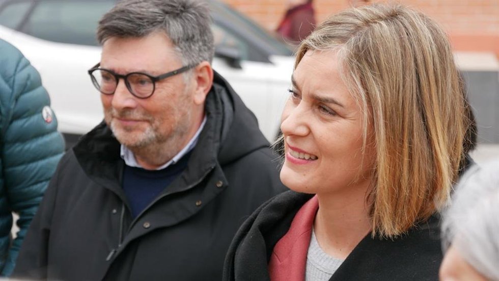 La líder de los comuns en el Parlament, Jéssica Albiach, en Sant Joan Despí (Barcelona)