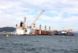 Imagen del OS 35 hundido en Gibraltar.