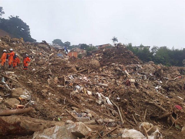 Archivo - Lluvias torrenciales en Brasil