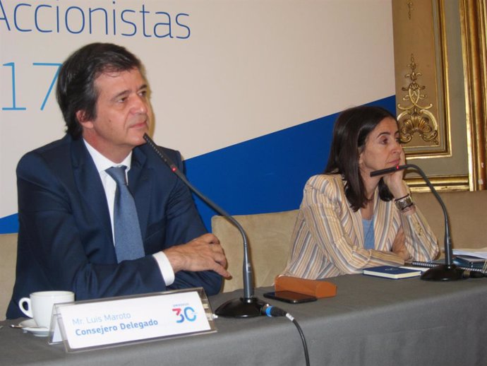 Archivo - Luis Maroto, consejero delegado de Amadeus en la junta general de accionista de 2017