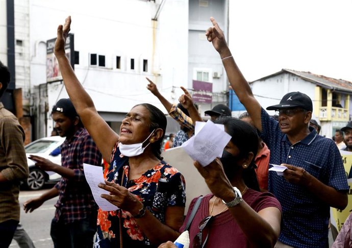 Archivo - Protestas en Sri Lanka 