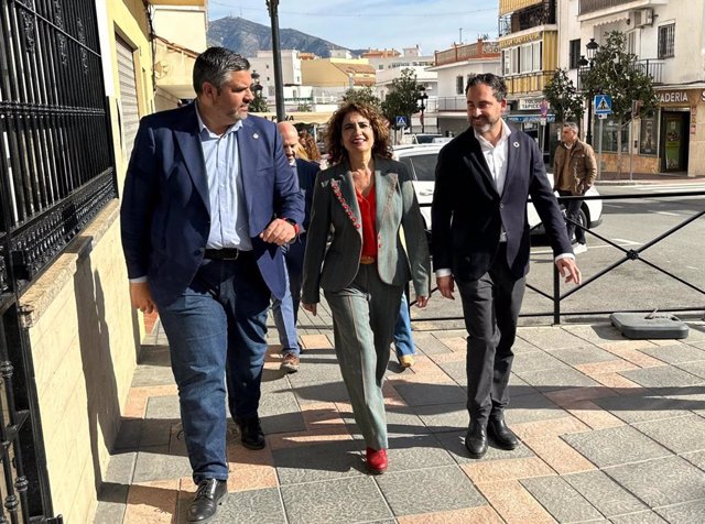 La vicesecretaria general del PSOE y ministra de Hacienda y Función Pública, María Jesús Montero,en Mijas (Málaga)