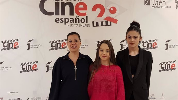 Karol Ruiz-Tagle, Carla Quílez y Luna Pamies, durante la presentación de las películas