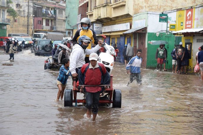 Archivo - Inundaciones en Madagascar en febrero de 2022 (archivo)