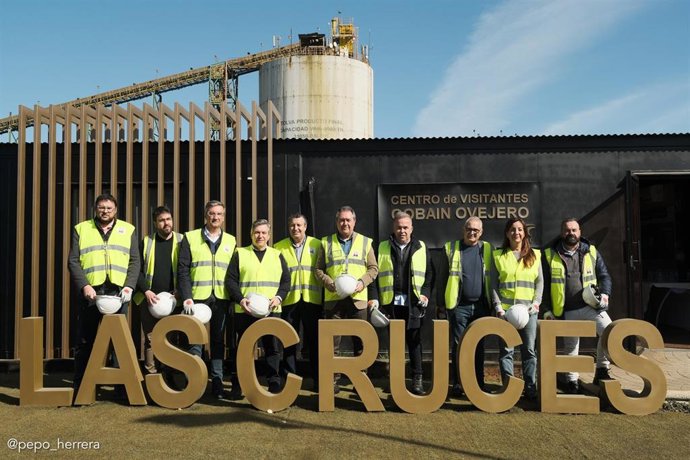 Visita del secretario general del PSOE-A, Juan Espadas, a la mina Cobre las Cruces, en la provincia de Sevilla.