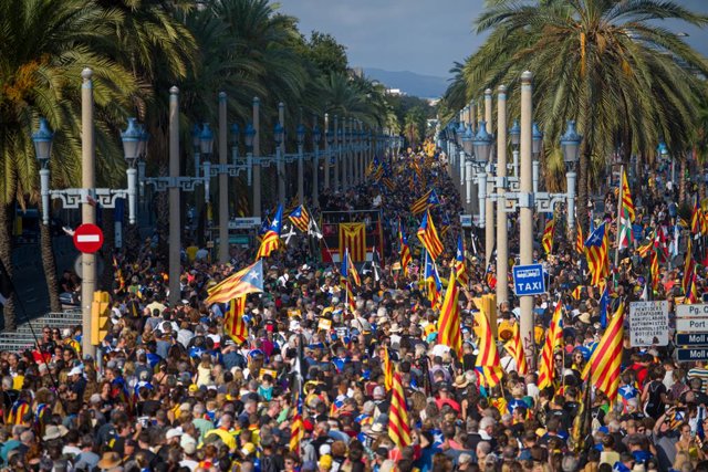 Archivo - Imatge d'una manifestació de l'ANC