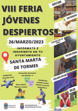 Cartel de la VIII Feria Jóvenes Despiertos de Salamanca.