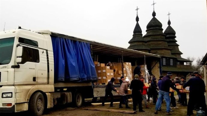 Camión con suministros.