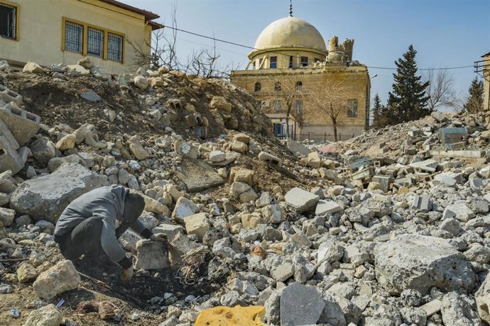 Escombros por los terremotos en Turquía 