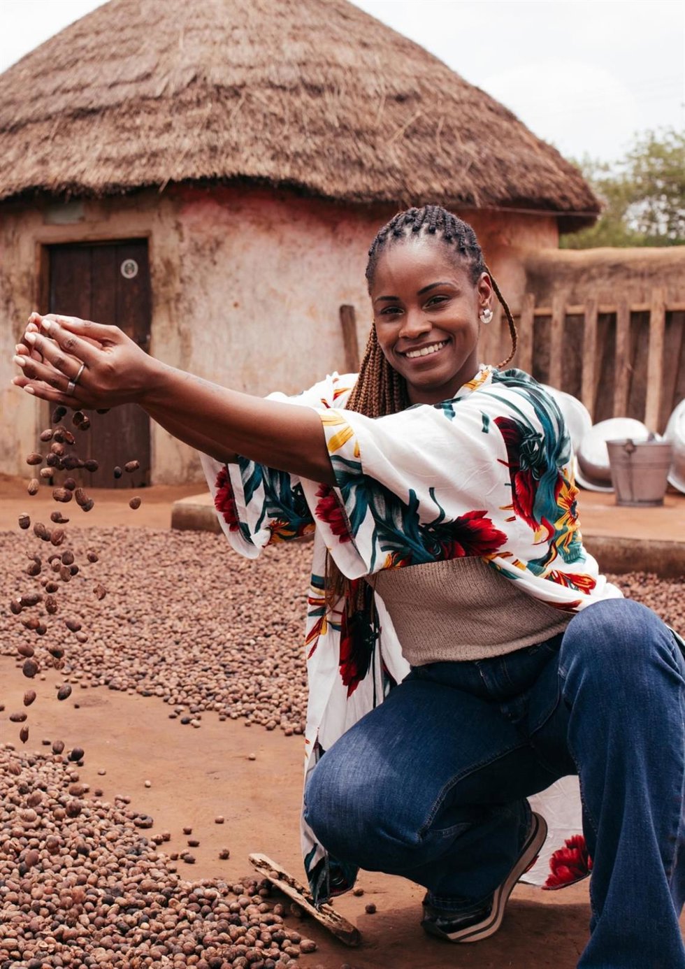 Katia Simone en su último viaje a Ghana