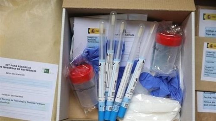 Kits repartidos por el Ministerio de Justicia para la obtención de muestras para análisis toxicológicos en delitos facilitados por sustancias psicoactivas.