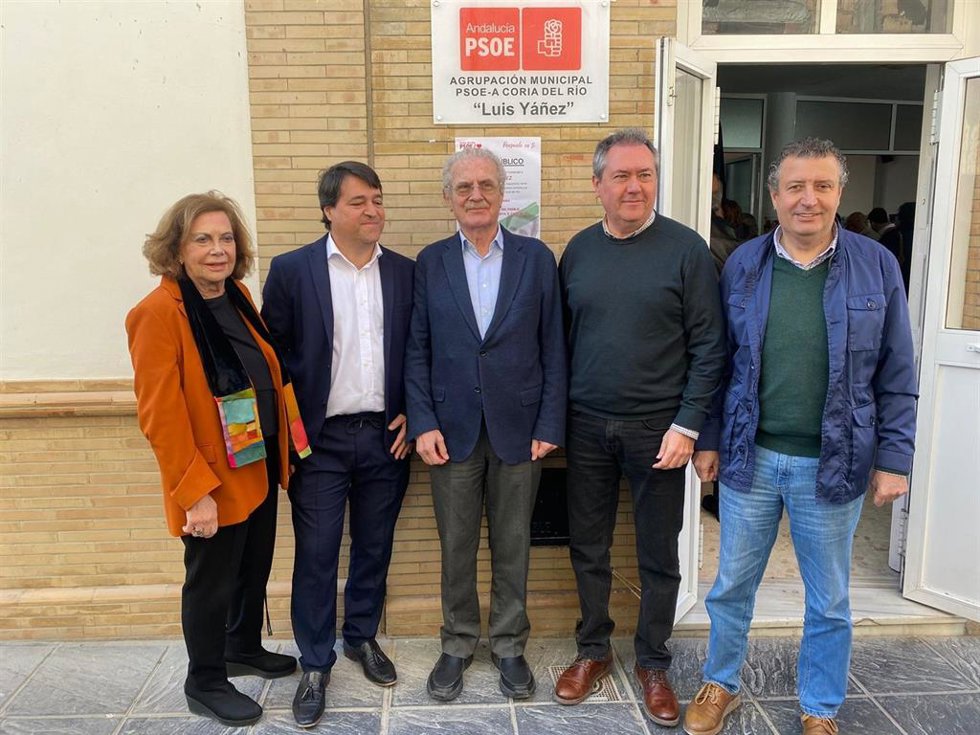 El secretario general del PSOE-A, Juan Espadas, en el acto de homenaje a Luis Yáñez