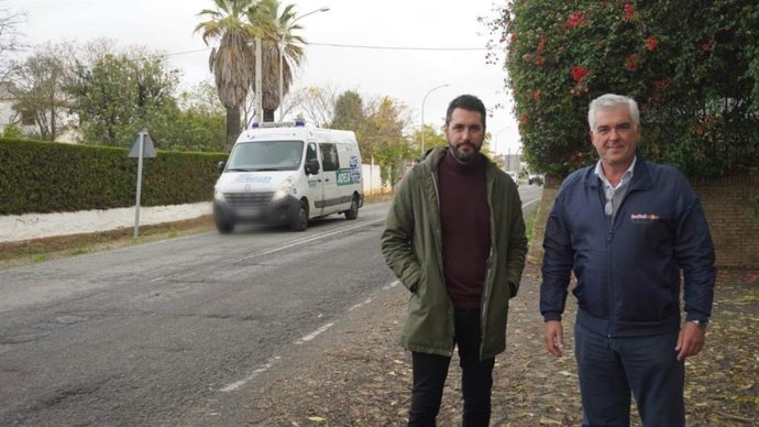 El grupo municipal de Vox en Sanlúcar la Mayor, en Sevilla.