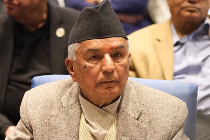 El candidato presidencial nepalí Ram Chandra Paudel 
