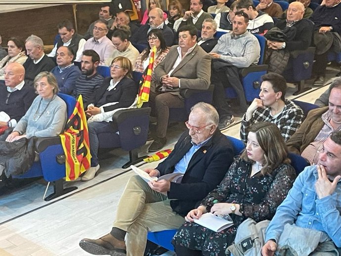 El presidente del PAR, Clemente Sánchez-Garnica, durante el acto en Calatayud.