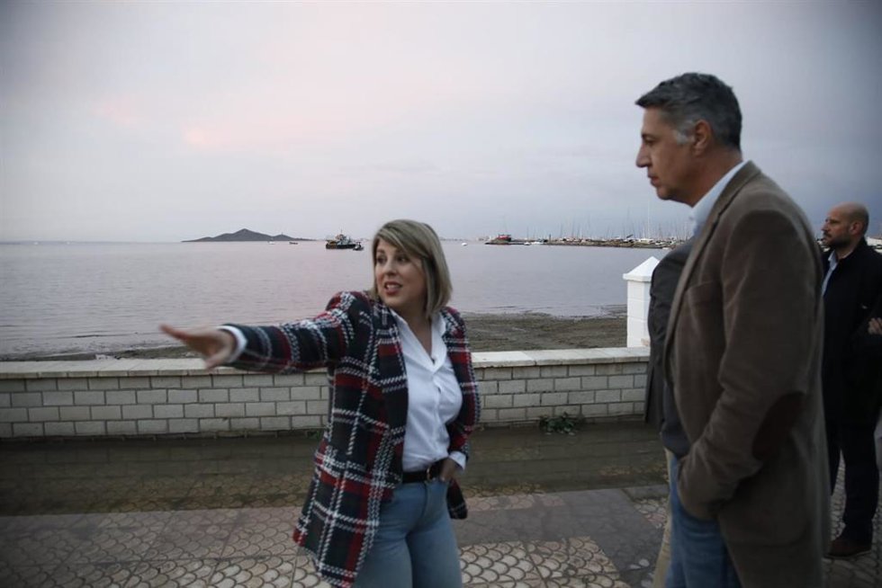 Noelia Arroyo con Xabier García Albiol en Los Nietos