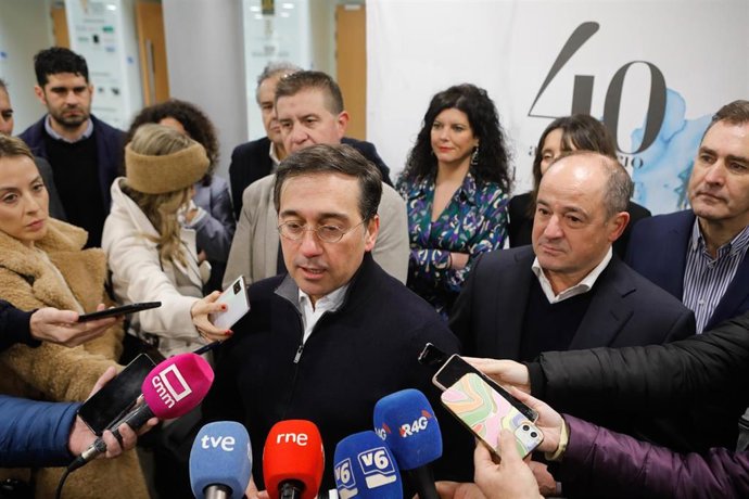 El ministro de Asuntos Exteriores, José Manuel Albares, en Albacete
