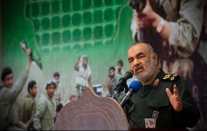 Archivo - El comandante de la Guardia Revolucionaria iraní, Hosein Salami