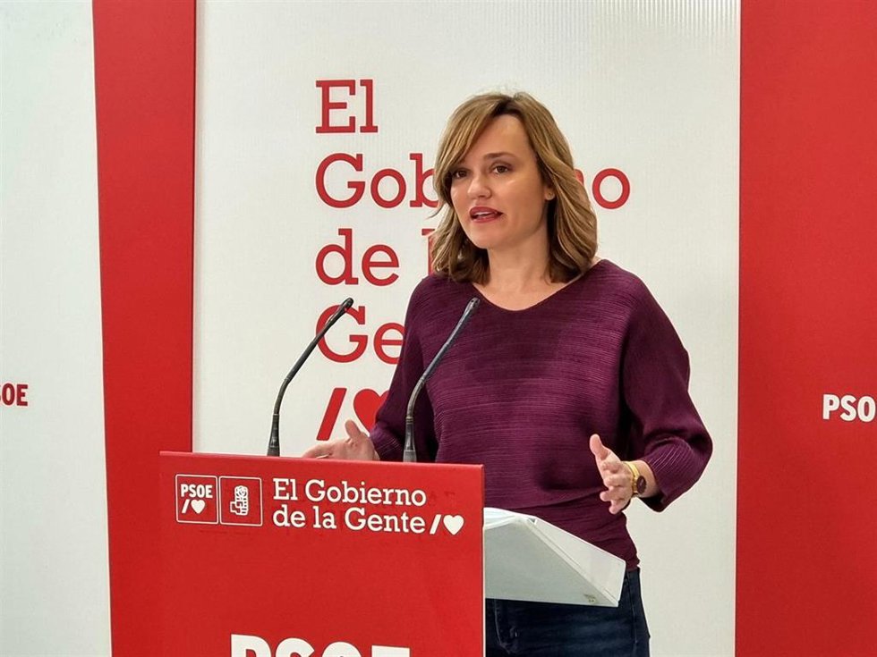 La portavoz federal del PSOE y ministra de Educación, Pilar Alegría.